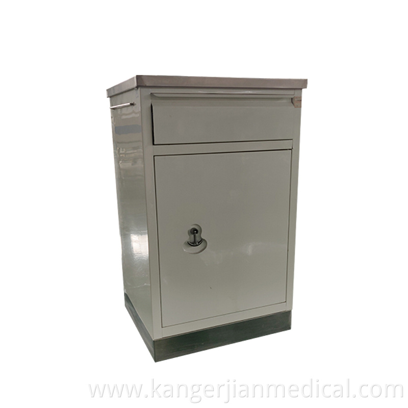 ABS Medical furniture hospital high quality 304# stainless steel bedside cabinet table